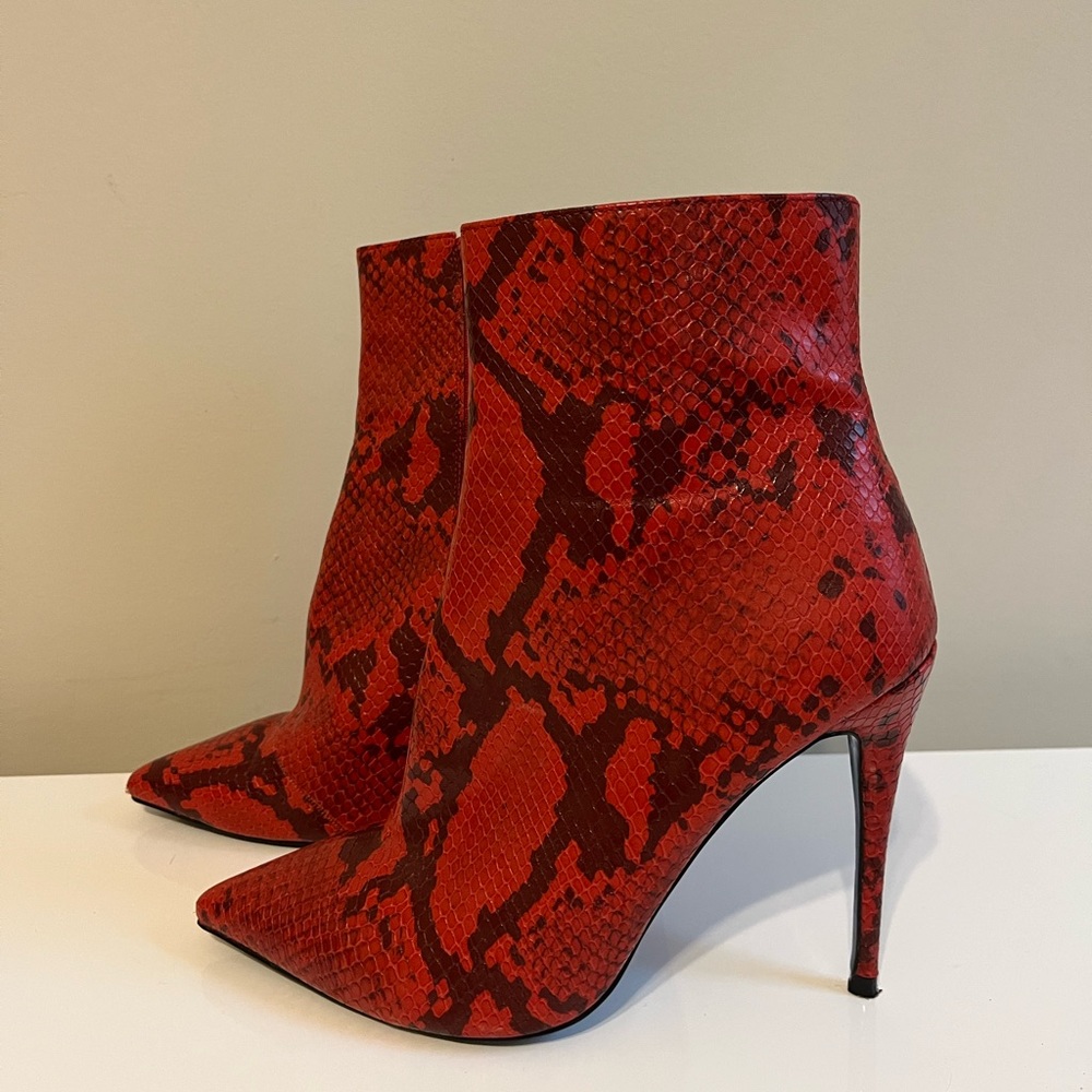 revolve by the way snake print boots
